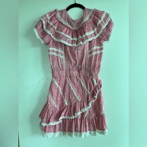 Loveshack fancy pink mini dress
